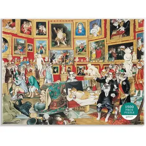 GALISON Puzzle 1500 pièces : Meowsterpiece of Western Art : La Tribune des offices