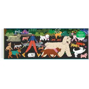 Galison 9780735369528 Dog Walk 1000 Piece Panoramic Puzzle