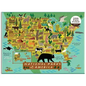 Galison Puzzle de 1000 pièces : Parcs nationaux d'Amérique pas cher