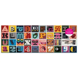 Galison PUZZLE - 1000 PIECE: NEEDLEPOINT A TO Z - PANORAMIC PUZZLE