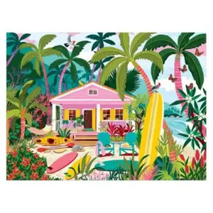 Puzzle 1000 pièces : Bungalow en bord de mer Galison-88086 pas cher