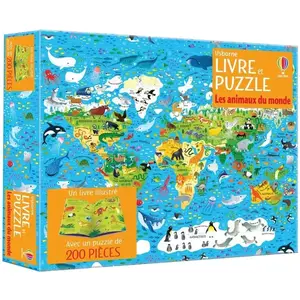 Usborne Les animaux du monde - Coffret livre et puzzle - Dès 7 ans pas cher