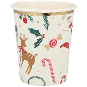 Meri Meri Gobelet Papier écologique 8 pcs Noël pas cher