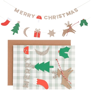 Meri Meri Carte 3D Guirlande de Noël