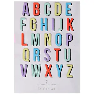 Meri Meri Stickers - Relief - Alphabet I - 26 pcs