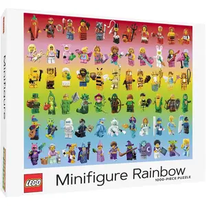 Comparateur de prix : Puzzle 1000 pièces Galison - LEGO Minifigure Rainbow - Adulte - Blanc