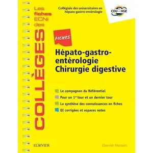 Elsevier Masson Fiches Hépato-gastroentérologie / Chirurgie digestive pas cher
