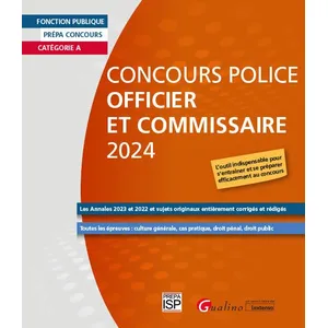 Gualino Eds Concours Police Officier et Commissaire 2024 pas cher