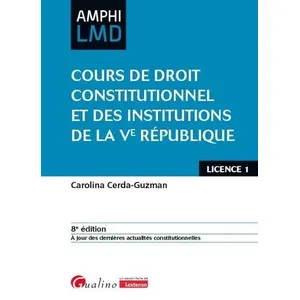 Comparateur de prix : Gualino Eds Cours de droit constitutionnel et institutions de la Ve République