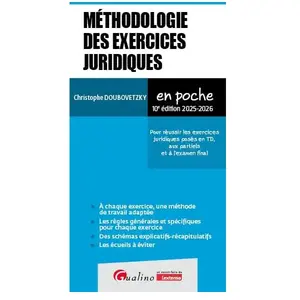 Comparateur de prix : Méthodologie Des Exercices Juridiques
