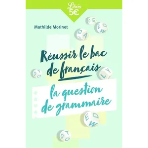 Comparateur de prix : ISBN Réussir le bac de français : la question de grammaire