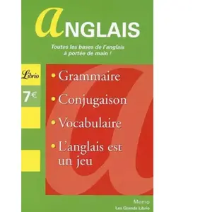 ***Livres*** Anglais : grammaire, conjugaison, vocabulaire, l'anglais est un jeu pas cher