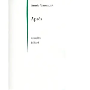 ISBN Après Annie Saumont pas cher