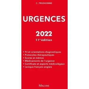 Maloine Urgences : 2022 Christophe Prudhomme pas cher