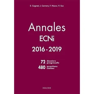 Comparateur de prix : Maloine Annales ECNi 2016-2019 : 72 dossiers progressifs, 480 questions isolées