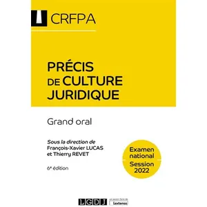 Comparateur de prix : Lgdj Précis de culture juridique - CRFPA - Examen national Session 2022