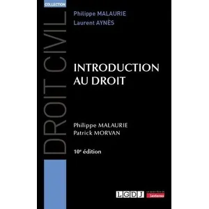Lgdj Introduction au droit Philippe Malaurie (Auteur), Patrick Morvan (Auteur) pas cher