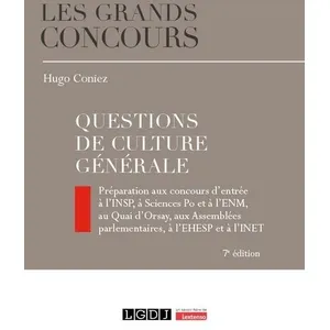 Comparateur de prix : Lgdj Questions de culture générale Hugo Coniez (Auteur)