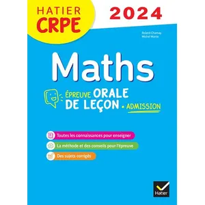 Comparateur de prix : Hatier Mathématiques - CRPE 2024-2025 - Epreuve orale d'admission