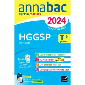 Comparateur de prix : Hatier Annales du bac Annabac 2024 HGGSP Tle générale (spécialité) broché