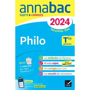 Comparateur de prix : Hatier Annales du bac Annabac 2024 Philo Tle générale