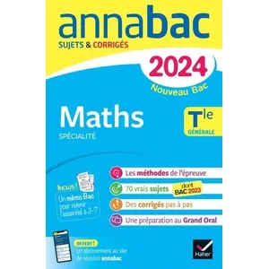 Comparateur de prix : Hatier Annales du bac Annabac 2024 Maths Tle générale (spécialité) broché