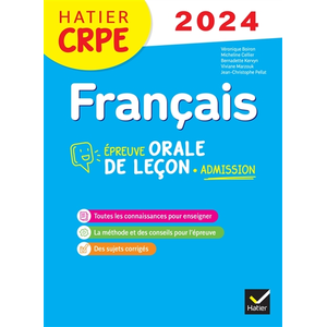 Comparateur de prix : Hatier Français Crpe - Epreuve De Leçon, Épreuve Orale D'admission