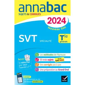 Comparateur de prix : Hatier Annales du bac Annabac 2024 SVT Tle générale (spécialité)