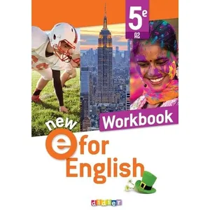 Comparateur de prix : Didier NEW E For English - Anglais 5e Ed. 2022 - Workbook (Broché)