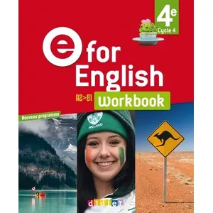 Comparateur de prix : Didier E for English 4e, cycle 4, A2-B1 : workbook : nouveau programme