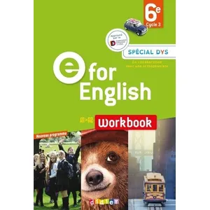 Comparateur de prix : Didier E for english : anglais - 6e - workbook - spécial dys - A1>A2