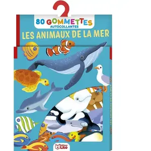 LITO Les Animaux De La Mer - 80 Gommettes Autocollantes pas cher