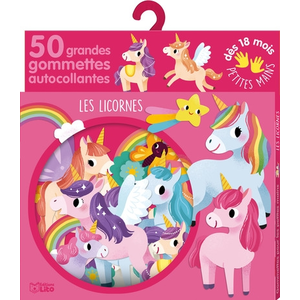 Lito Les licornes : 50 grandes gommettes autocollantes pas cher