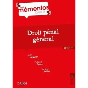 Comparateur de prix : Dalloz Droit pénal général Patrick Maistre du Chambon (Auteur), Philippe Conte (Auteur), Jean Larguier (Auteur)