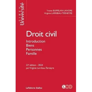 Comparateur de prix : Sirey Droit civil : Introduction, biens, personnes, famille (édition 2024)