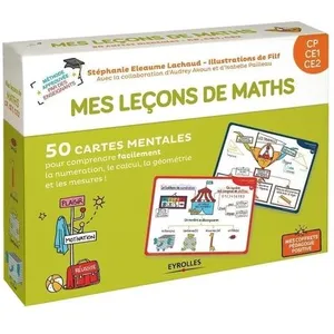 Comparateur de prix : ISBN Mes leçons de math - CP, CE1, CE2 - 50 cartes mentales (édition 2018)