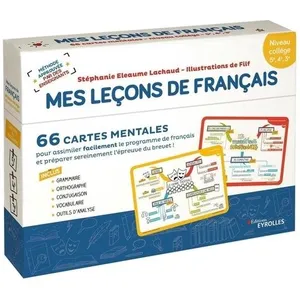Comparateur de prix : ISBN Français 5e, 4e, 3e Mes Leçons De Français - 66 Cartes Mentales - Niveau Collège