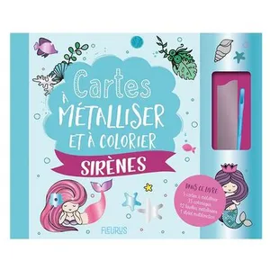 Fleurus Livre coffret Cartes à pailleter et colorier : Sirènes pas cher