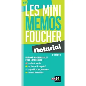 Les mini mémos Foucher Tome 14 : notarial (2e édition) pas cher
