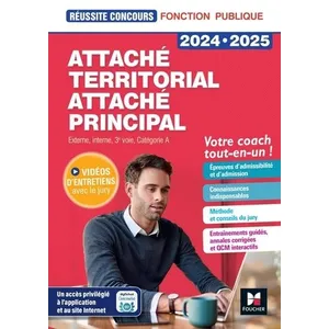 Foucher Réussite Concours - Attaché territorial, Attaché principal Cat... pas cher