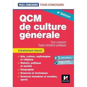 Foucher Qcm De Culture Générale - Tous Concours, Toutes Fonctions Publiques