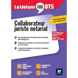 Comparateur de prix : Foucher Le Volum' BTS - Collaborateur juriste notarial (Broché)