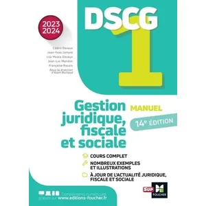 Foucher Gestion Juridique, Fiscale Et Sociale Dscg 1 - Manuel pas cher