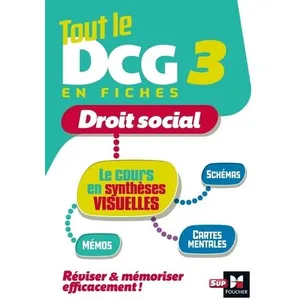 Foucher Tout le DCG 3 : mémo cartes - Révision 2022-2023: Droit social
