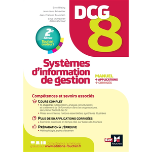 Comparateur de prix : Foucher DCG 8 Systèmes d'information de gestion Manuel et applications...