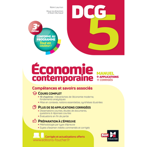 Comparateur de prix : Foucher DCG 5, économie contemporaine : manuel + applications + corrigés