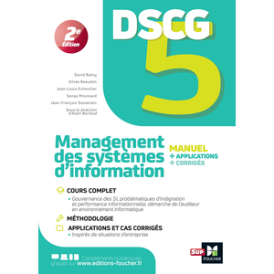 Foucher DSCG 5 - Management des systèmes d'information - Manuel et applications pas cher