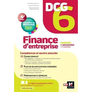 Comparateur de prix : Foucher DCG 6 - Finance d'entreprise - 4e édition - Manuel et applications broché