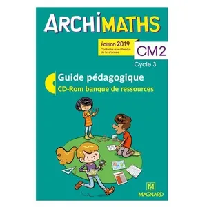Comparateur de prix : Magnard Archimaths CM2 (2019) - Banque de ressources sur CD-Rom avec guide pédagogique papier