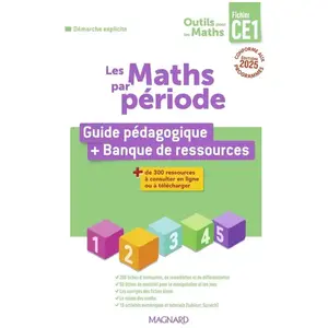 Comparateur de prix : MAGNARD Les Maths Par Période Outils Pour Les Maths Ce1 - Guide Pédagogique